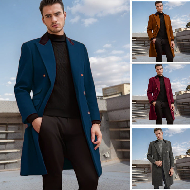 Herren Eleganter, taillierter Wollmantel EB