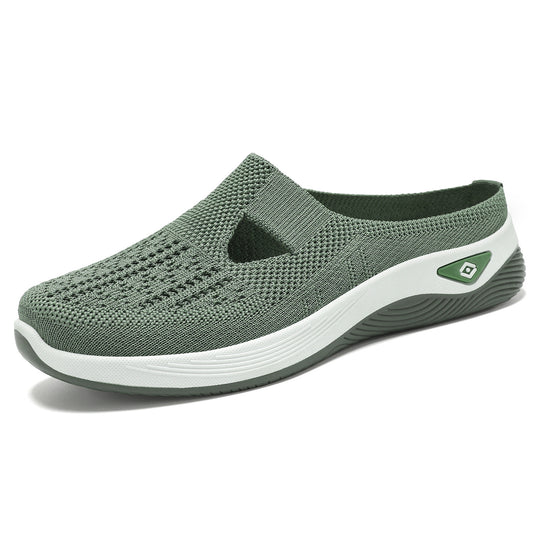 Damen Slip-On Freizeitschuhe mit atmungsaktivem Obermaterial und rutschfester Sohle EB
