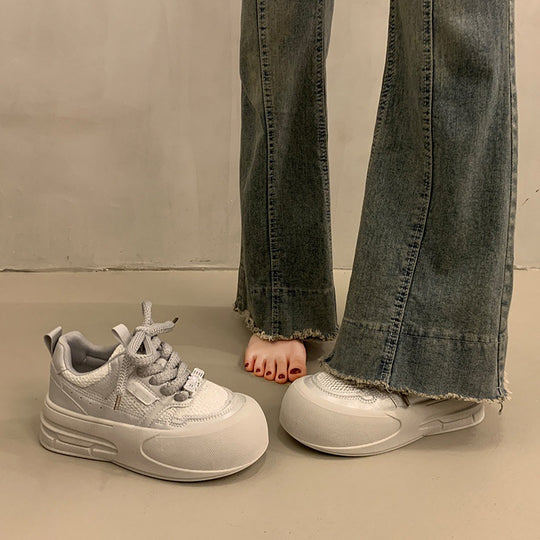 Damen modische und leichte Sneakers mit dämpfender Sohle EB