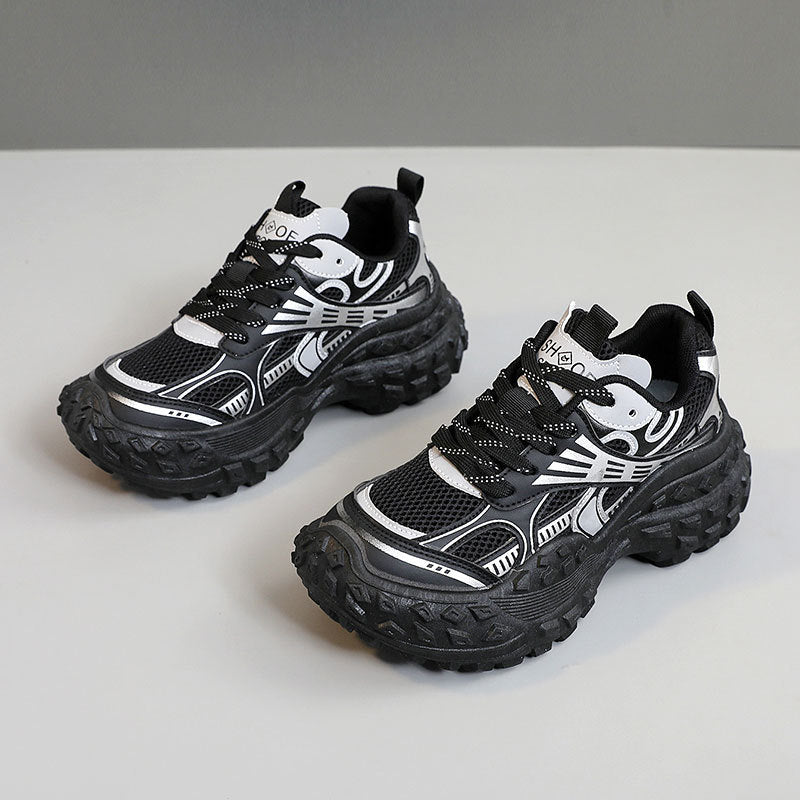 Damen Sportliche Trail-Sneaker mit doppellagiger Gummisohle und atmungsaktiver Mesh-Oberfläche EB