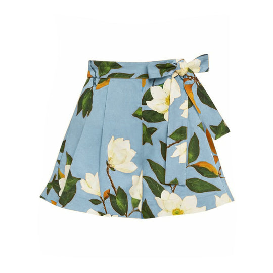 Damen Einseitiger Badeanzug mit floralem Design und elegantem Schleifen-Detail EB