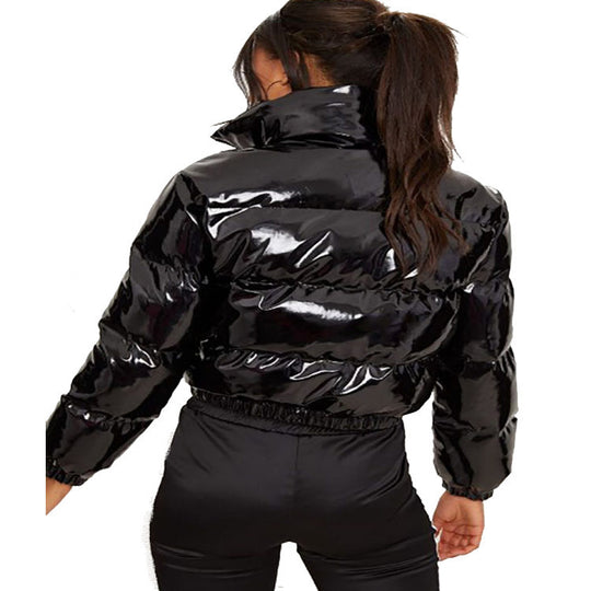 Damen glänzende Steppjacke EB
