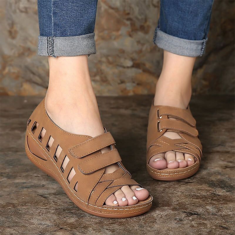 Damen Komfortsandalen mit atmungsaktivem Netzdesign und verstellbaren Riemen EB