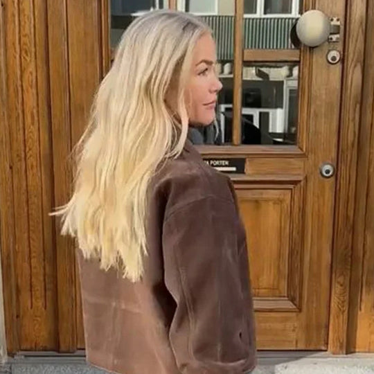Damen Elegante und bequeme Wildlederjacke EB