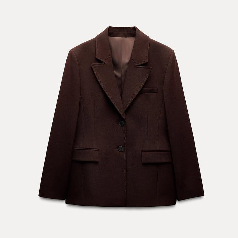 Damen Modischer Blazer mit schickem Schnitt und praktischen Taschen EB