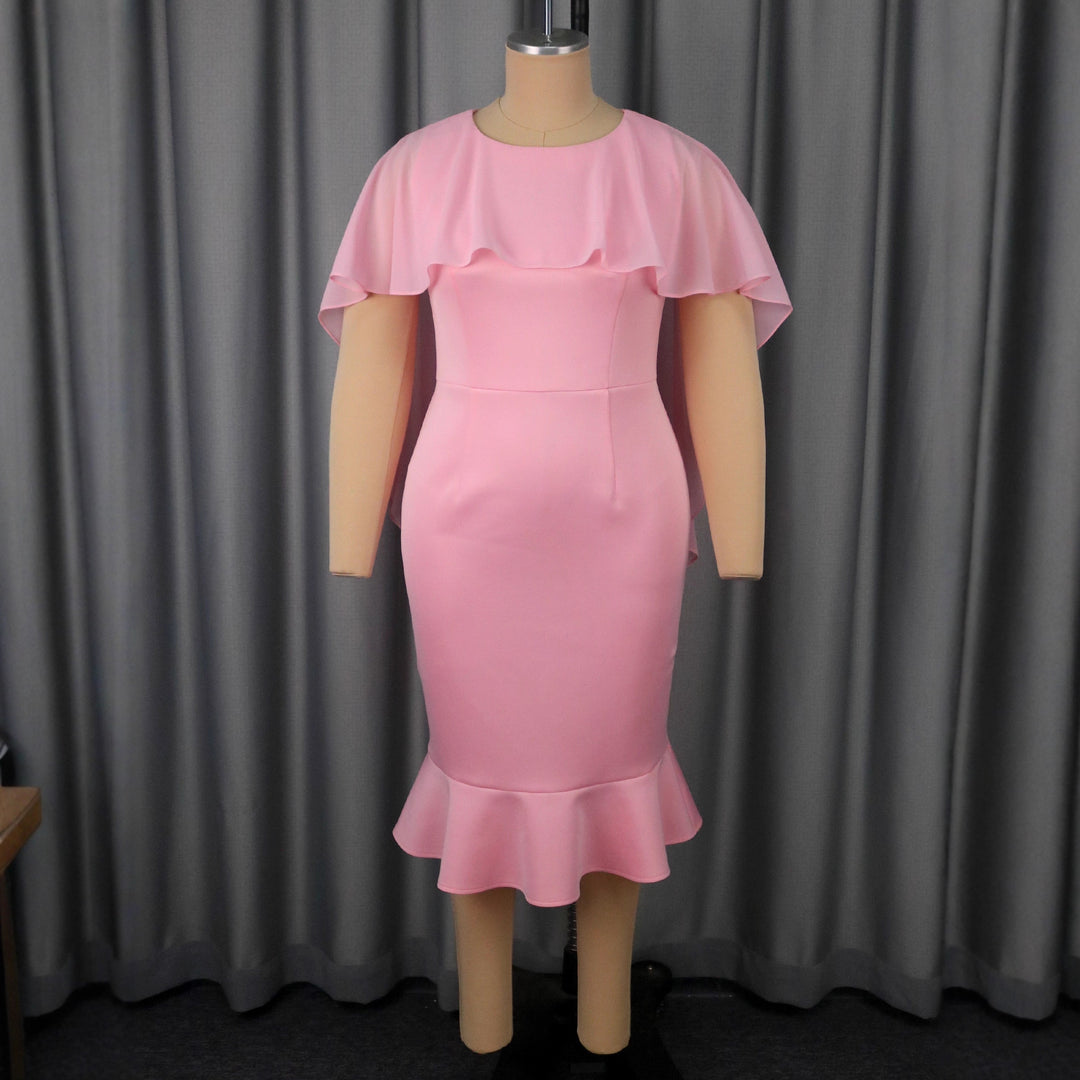 Damen Elegantes Abendkleid mit schwingendem Saum und Raffungen EB