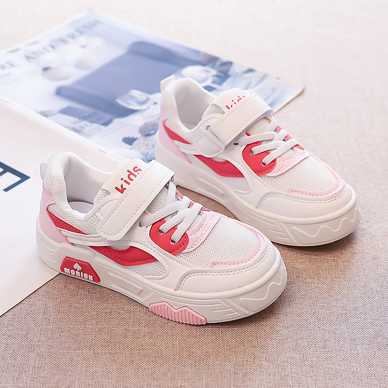 Damen sportliche Kindersneaker mit praktischen Klettverschlüssen EB
