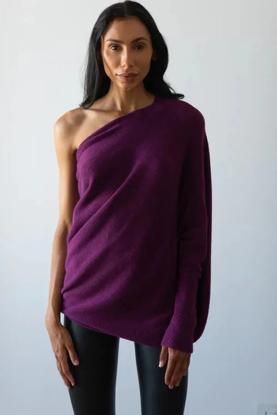 Damen Oversized Pullover mit weitem Schnitt und eleganten Details EB