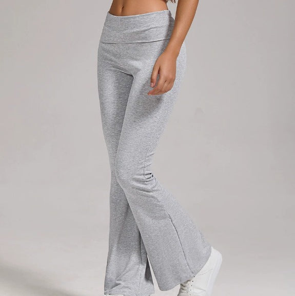 Damen nan hochgeschnittene Stretch-Flare-Yogahose mit formendem Bund EB