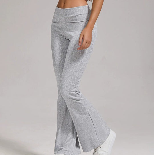 Damen nan hochgeschnittene Stretch-Flare-Yogahose mit formendem Bund EB