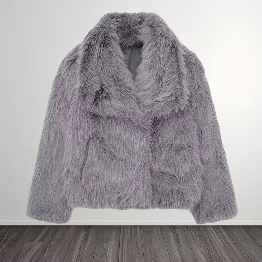 Damen Modische Kunstpelzjacke EB