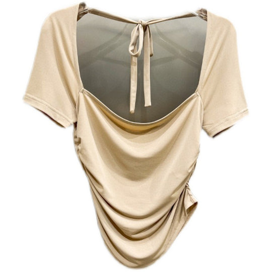 Damen Stretchbluse mit dekorativem Rückenausschnitt EB