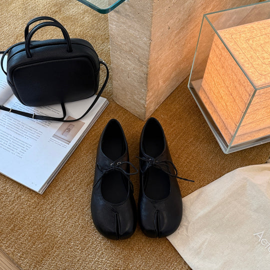 Damen Ballerinas mit elegantem Schnürdetail und rutschfester Sohle EB
