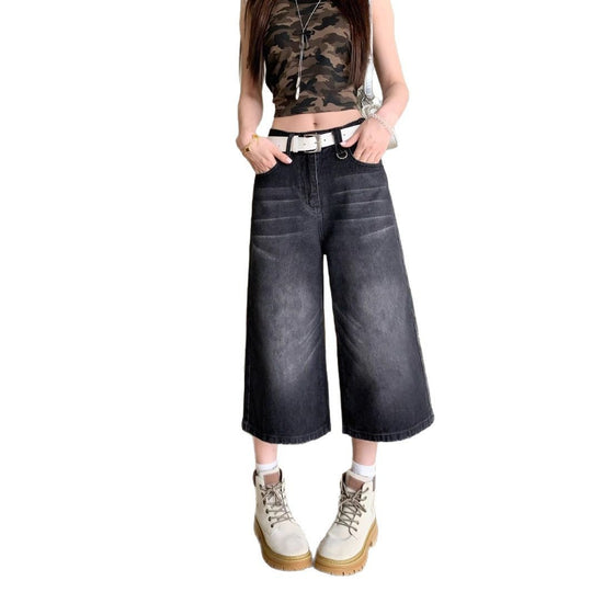 Damen Weite Denim-Culotte im modischen Urban-Look mit lässigem Schnitt EB