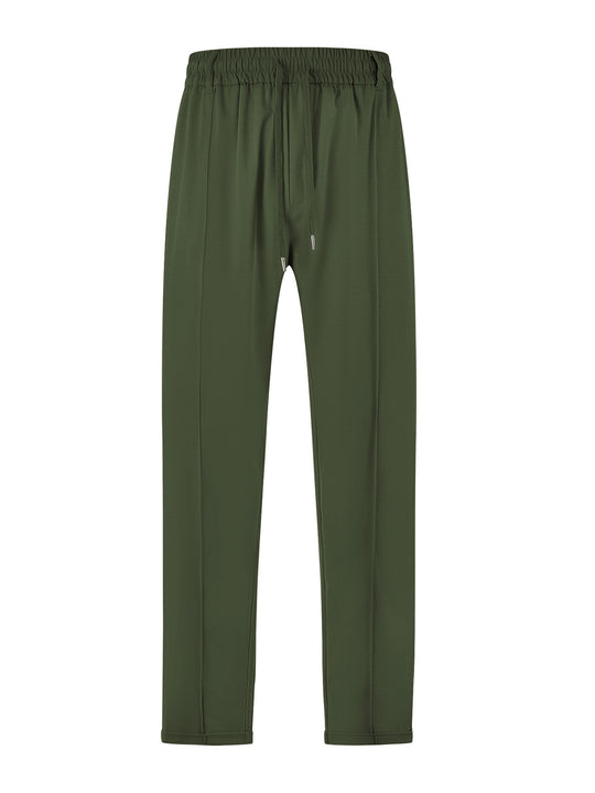 Damen nan elegante Jersey-Hose mit Bügelfalte Tunnelzugbund und schmaler Beinführung EB