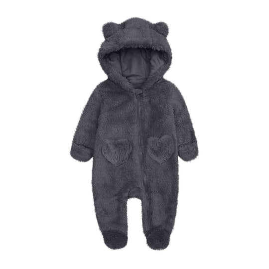 Unisex Fleeceoverall mit Kapuze und Herzaugen EB