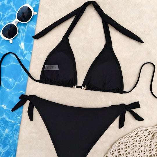 Damen Triangel-Bikini mit raffinierten Muschelverzierungen EB