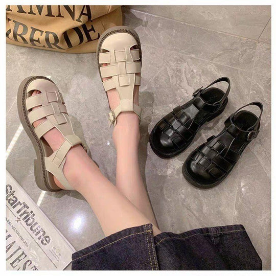 Damen Komfortable Sandalen mit verstellbarem Riemen und rutschfester Sohle EB