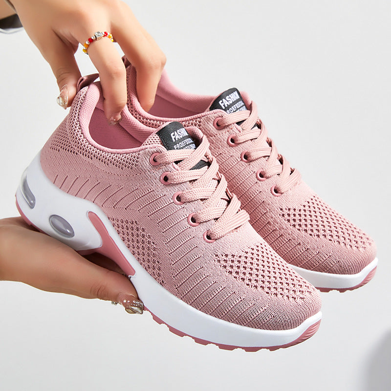Damen nan gestrickter Komfort-Sneaker mit sichtbarer Air-Unit, entlastender Memory-Fußbett-Einlage und griffiger Profilsohle EB