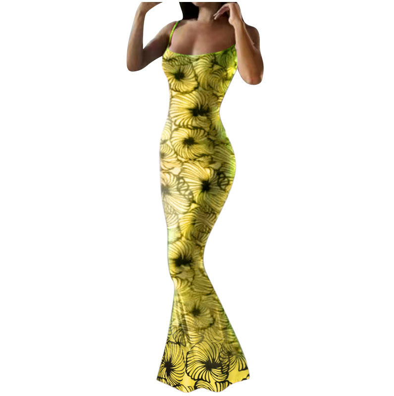 Damen Elegantes Maxikleid mit floralem Print EB