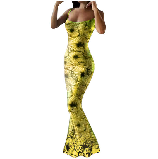Damen Elegantes Maxikleid mit floralem Print EB