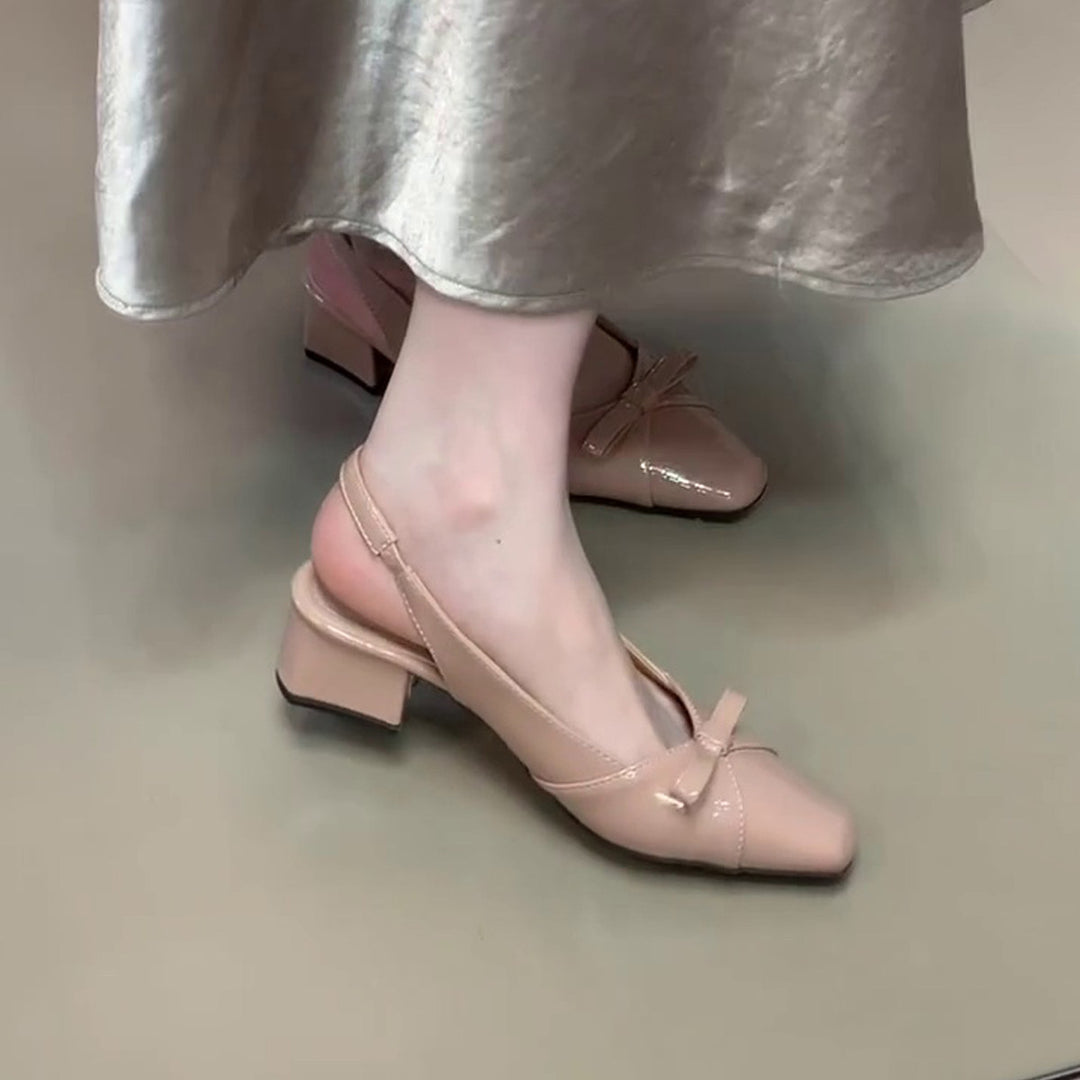 Damen elegante Slingbacks mit schicker Schleifenverzierung EB