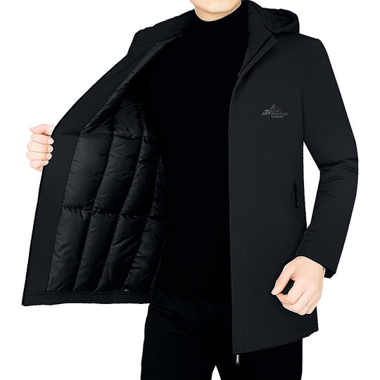 Herren Kapuzenparka mit gesteppter Thermofütterung und winddichter Außenhülle EB