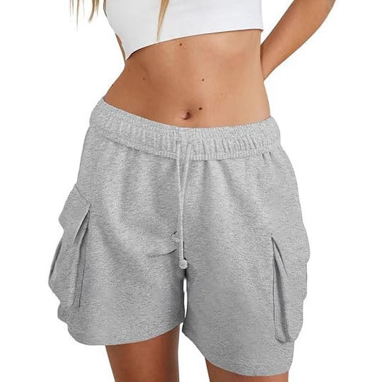 Damen lässige Freizeithose mit komfortablem Gummibund und praktischen Seitentaschen EB