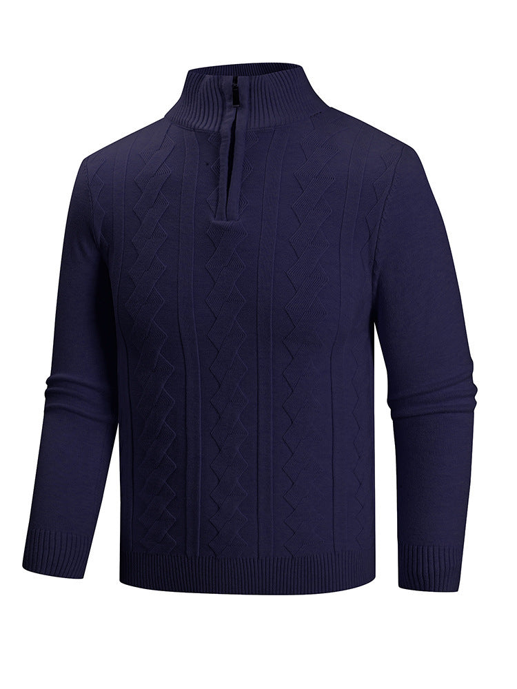 Herren Strickpullover mit hohem Kragen EB