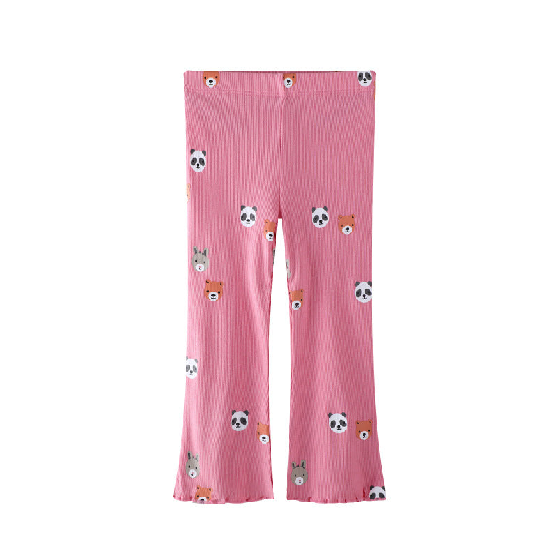 Mädchen Leggings mit verspielten Tierfaces EB
