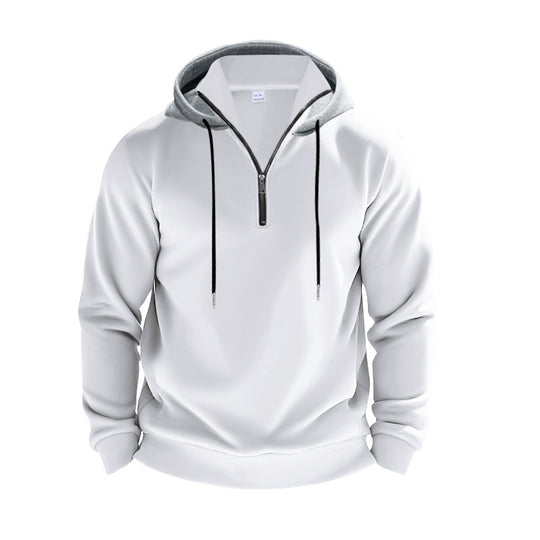 Herren Sportlicher Kapuzenpullover mit halbem Reißverschluss und atmungsaktivem Material EB