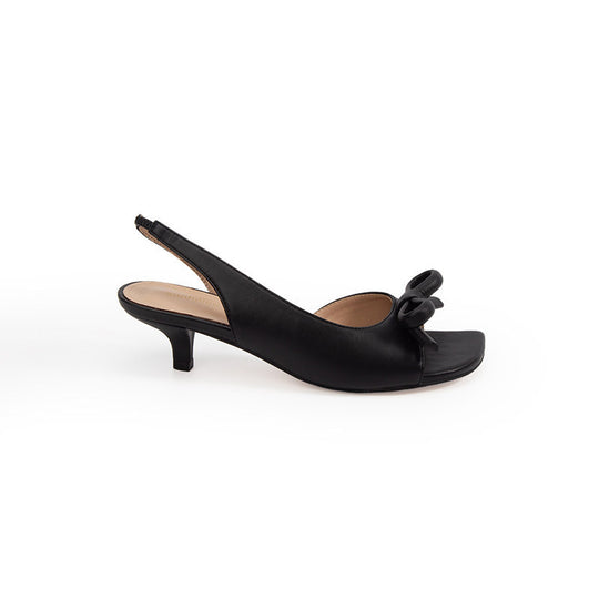 Damen Slingback-Pumps mit modischem Knoten-Detail und komfortablem Absatz EB