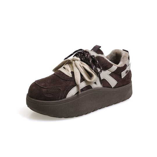 Damen Modische Sneakers mit warmem Innenfutter und elastischem Schnürsystem EB