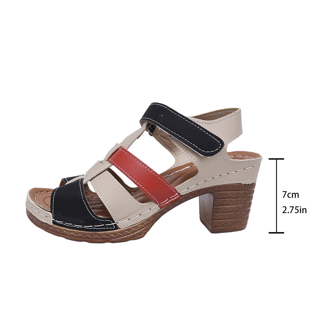Damen Komfortable Blockabsatz Sandalen EB