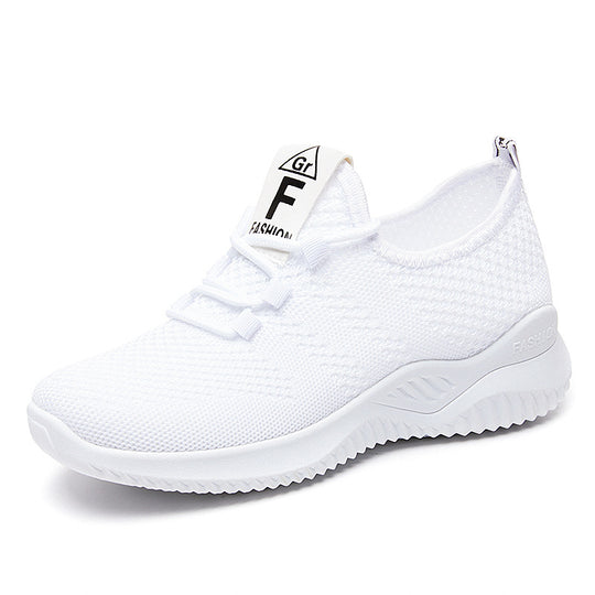 Damen Sportliche und atmungsaktive Mesh-Laufschuhe mit elastischem Schnürsystem EB