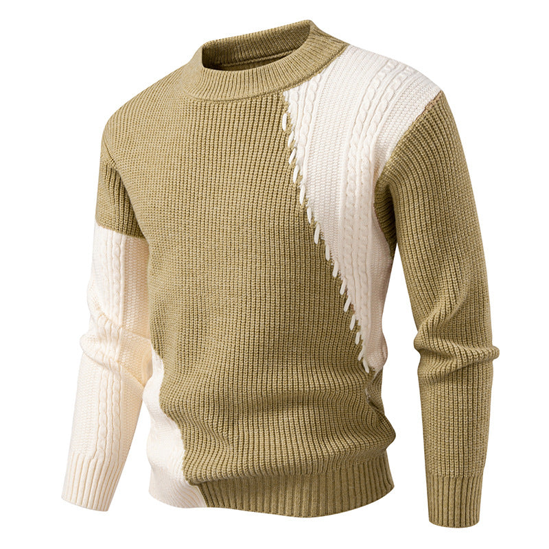 Herren modischer Strickpullover mit einzigartigem Kabeldesign EB