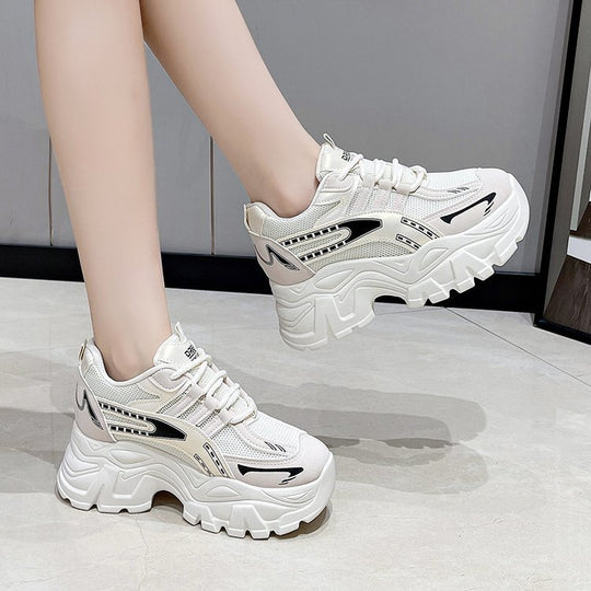 Damen Sportliche Chunky Sneakers mit rutschfester Sohle und atmungsaktivem Obermaterial EB