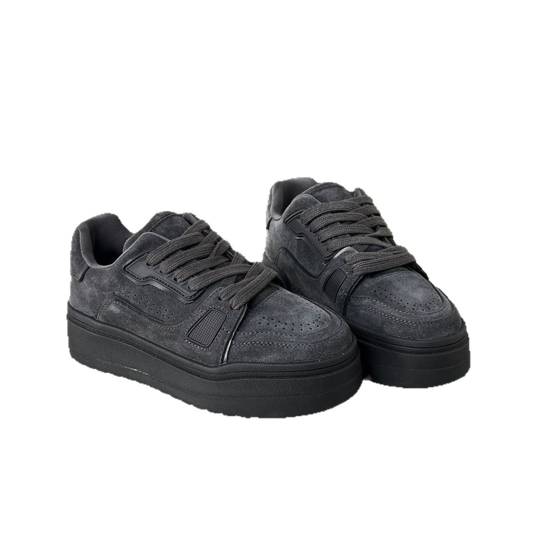 Damen Chunky Sneakers aus hochwertigem Wildleder mit bequemem Fußbett und rutschfester Sohle EB