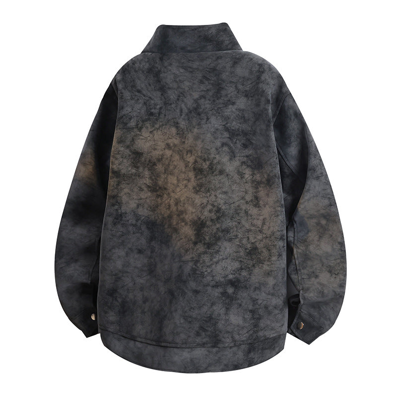 Damen modische Übergangsjacke mit luxuriöser Textur und praktischem Reißverschluss EB