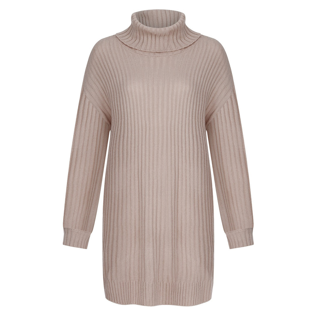 Damen Strickkleid mit hohem Kragen EB