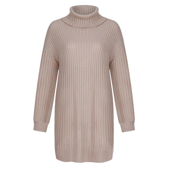 Damen Strickkleid mit hohem Kragen EB