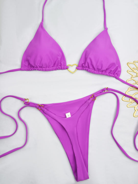 Damen Bikini-Set mit herzförmigem Detail und verstellbaren Trägern EB