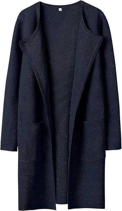 Damen Offener Strickmantel mit Taschen EB