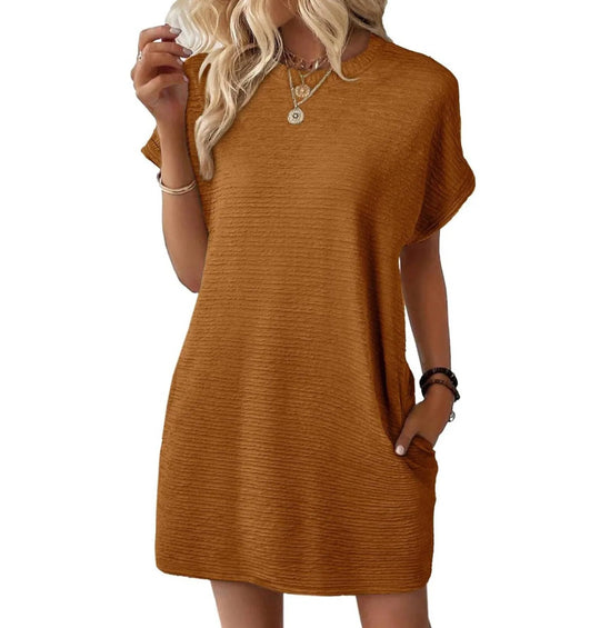 Damen Casual-Kleid mit lässigem Schnitt und praktischen Taschen EB