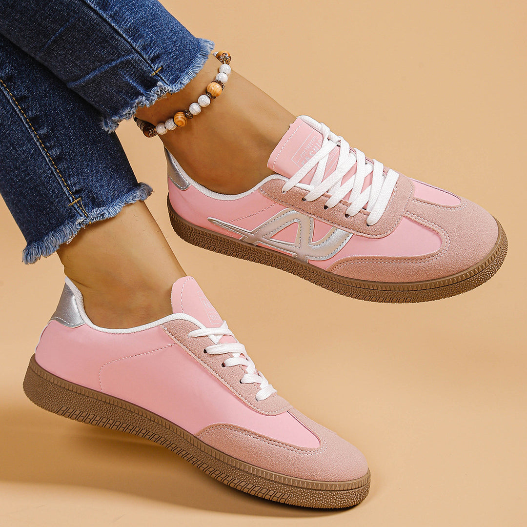 Damen Sportliche Sneakers mit atmungsaktiver Oberflächenstruktur und rutschfester Sohle EB