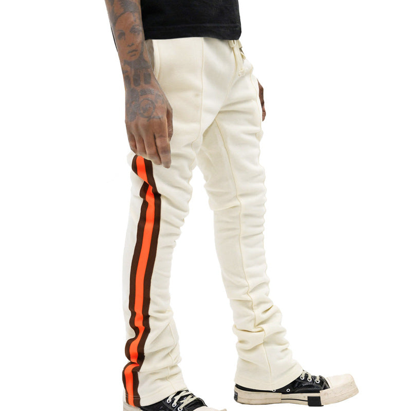 Herren nan schmal zulaufende Sweatpants mit sichtbarer Mittelnaht, elastischem Tunnelzugbund und lässigem Tapered Cut EB