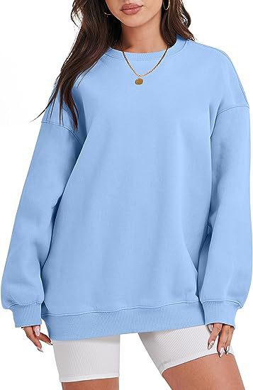 Damen nan extraweites Oversize-Sweatshirt mit überschnittener Schulter und angerautem Innenfutter EB