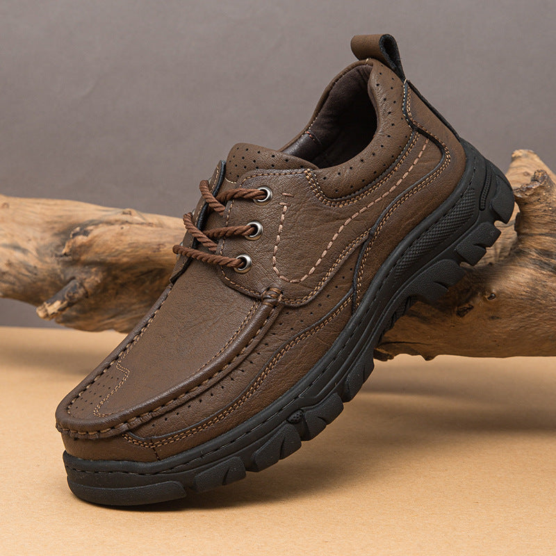 Herren Komfortable Lederschuhe mit rutschfester Sohle EB