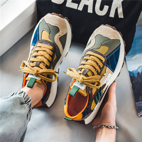 Damen modische Sneaker mit innovativem Materialmix und rutschfester Sohle EB