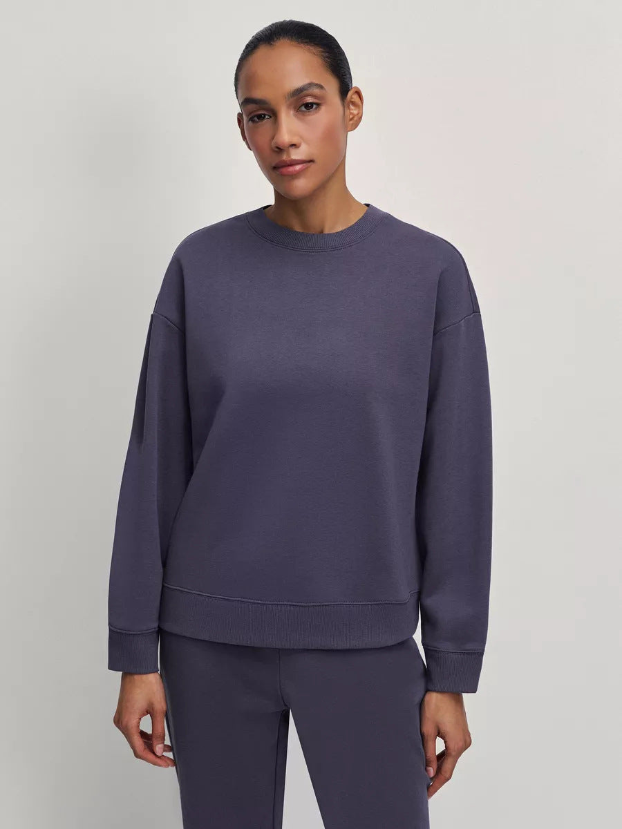 Damen Bequemer Oversized Sweatpullover mit lässigem Schnitt EB